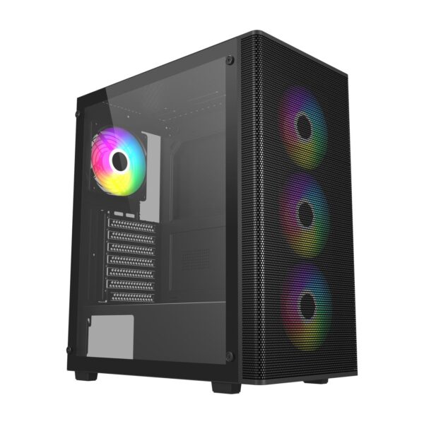 FSP M220 PC Case – Stylish & Practical Desktop Cabinet Black