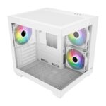 FSP S140 ARGB Micro White Gaming Cabinet – Compact & Stylish PC Case