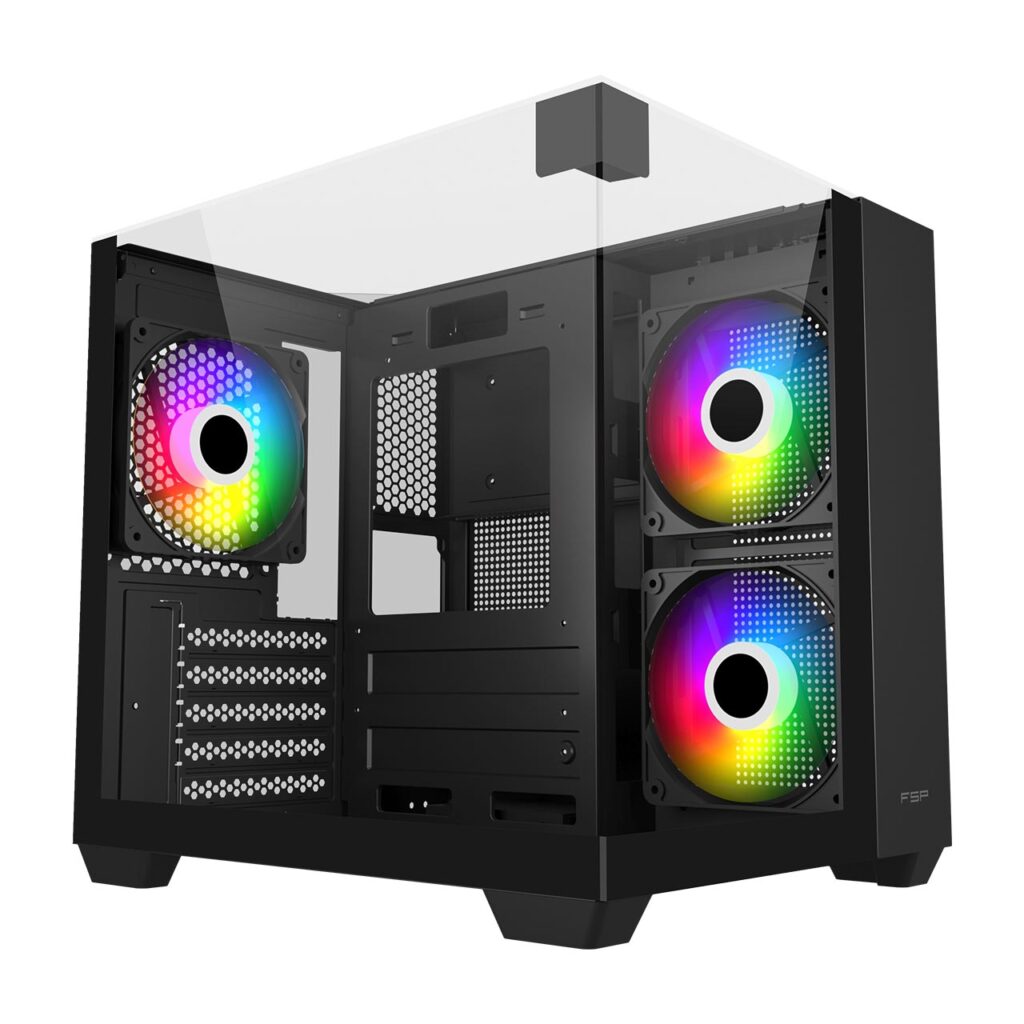 FSP S190 ARGB Micro Gaming Cabinet – Compact & Stylish PC Case Black