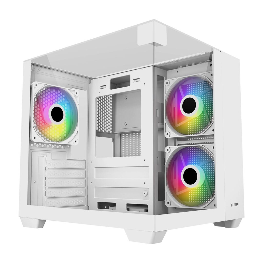 FSP S190 ARGB Micro Gaming Cabinet – Compact & Stylish PC Case White
