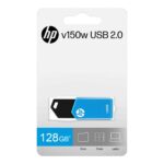 HP v150w 128GB USB 2.0 Flash Drive – Blue Compact USB Pen Drive