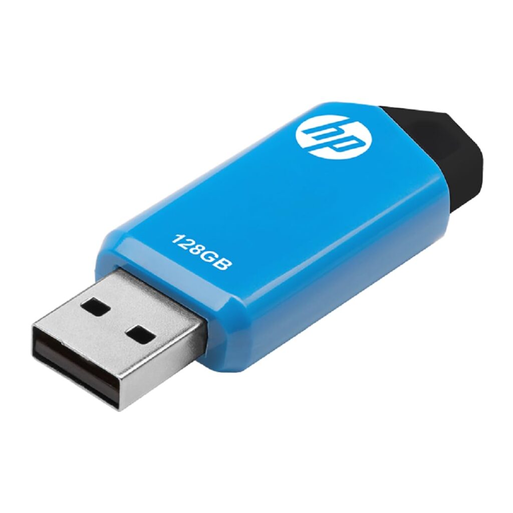 HP v150w 128GB USB 2.0 Flash Drive – Blue Compact USB Pen Drive