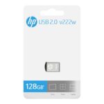 HP v222w 128GB USB 2.0 Pen Drive – Metal Silver High-Speed USB Flash Drive