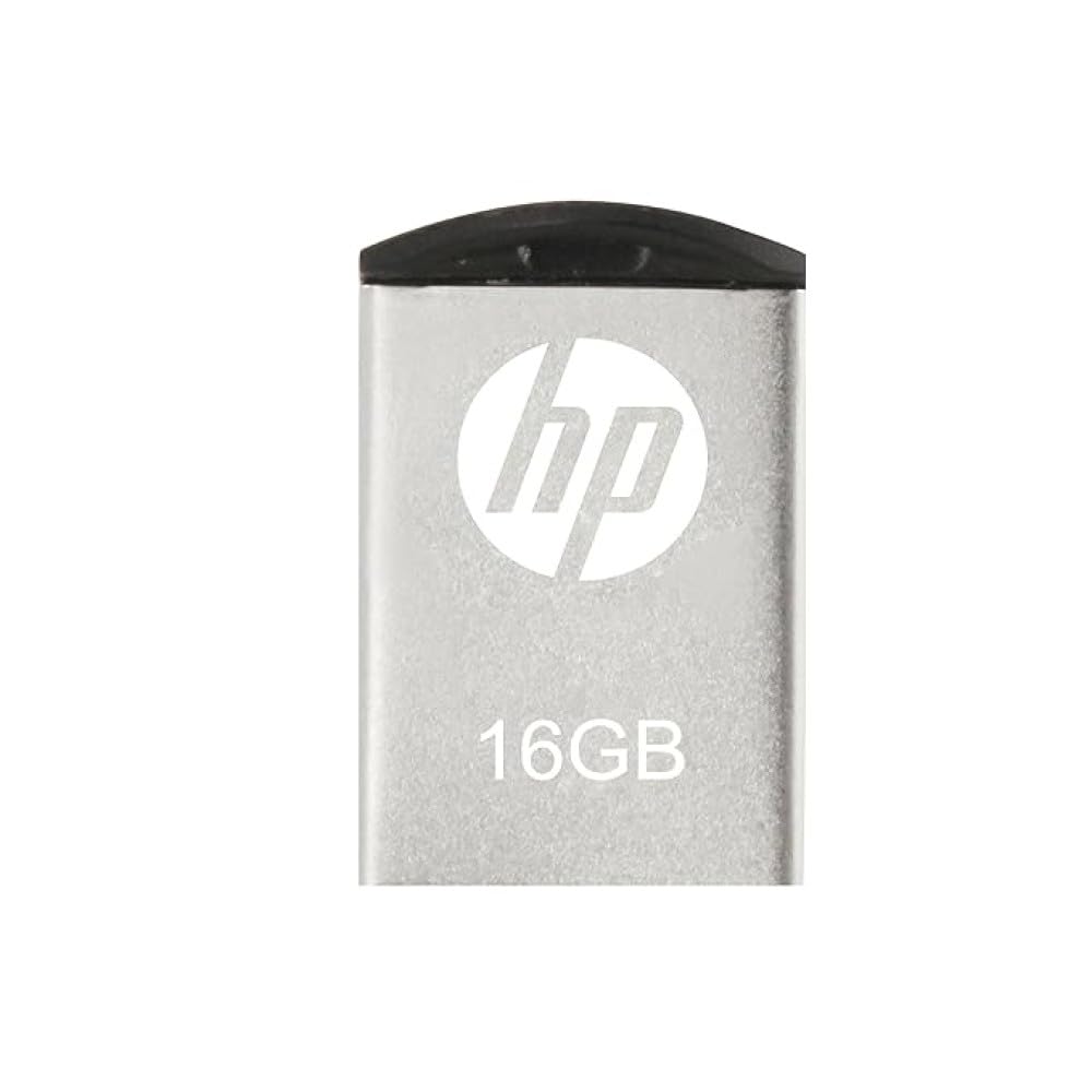 HP v222w 16GB USB 2.0 Pen Drive – Metal Silver High-Speed USB Flash Drive