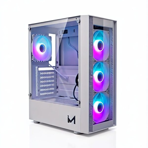 Ice Master Crescent Mid-Tower ATX Gaming PC Case White