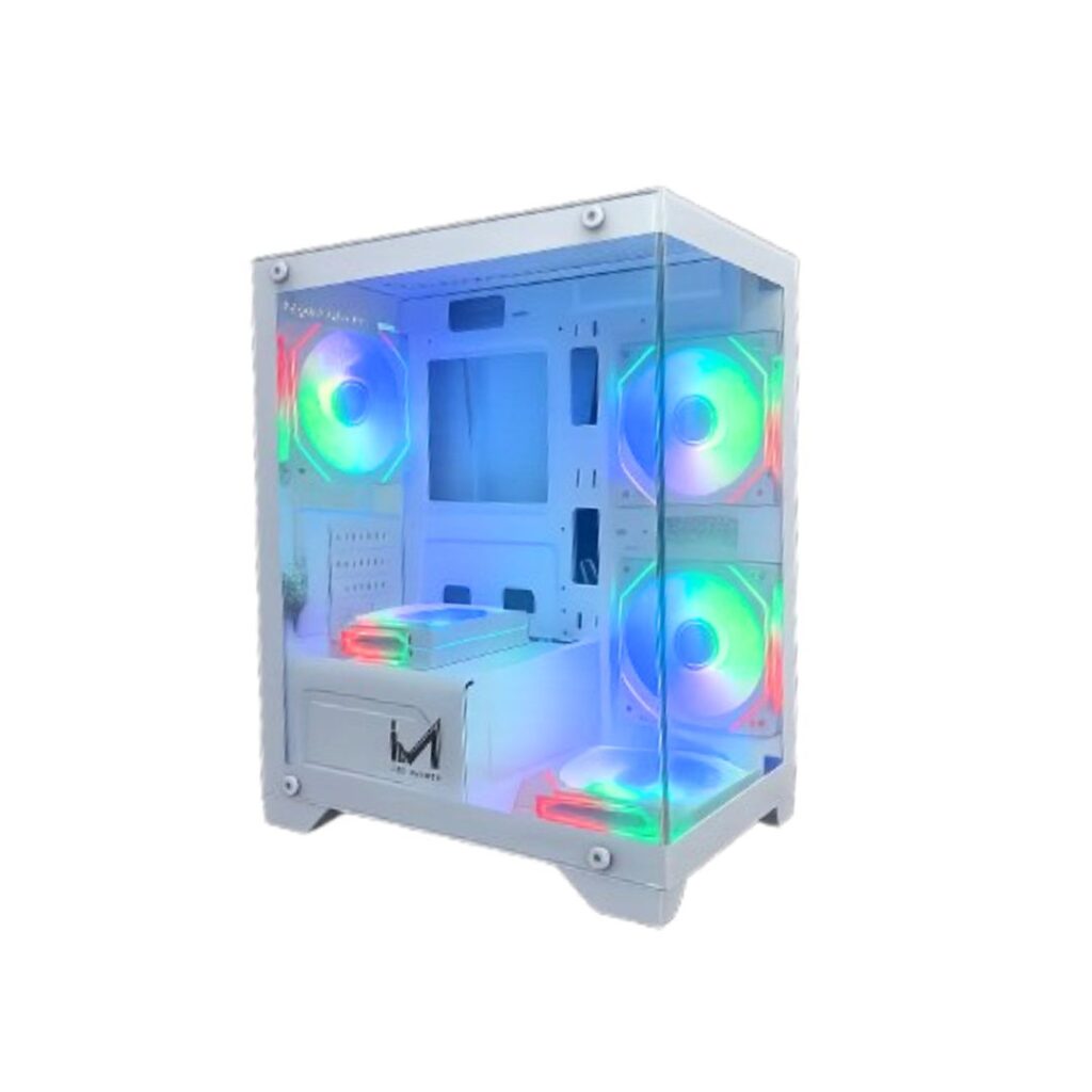 ICEMASTER DYNAMITE X5 M-ATX Mid-Tower Gaming Cabinet with SMPS White