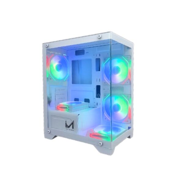 ICEMASTER DYNAMITE X5 M-ATX Mid-Tower Gaming Cabinet with SMPS White