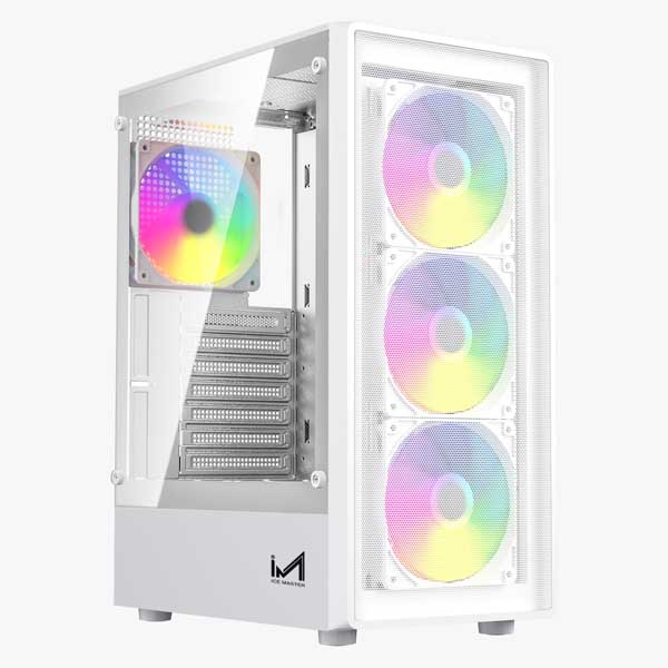 ICEMASTER TORRENT ATX Mid Tower Gaming Cabinet White