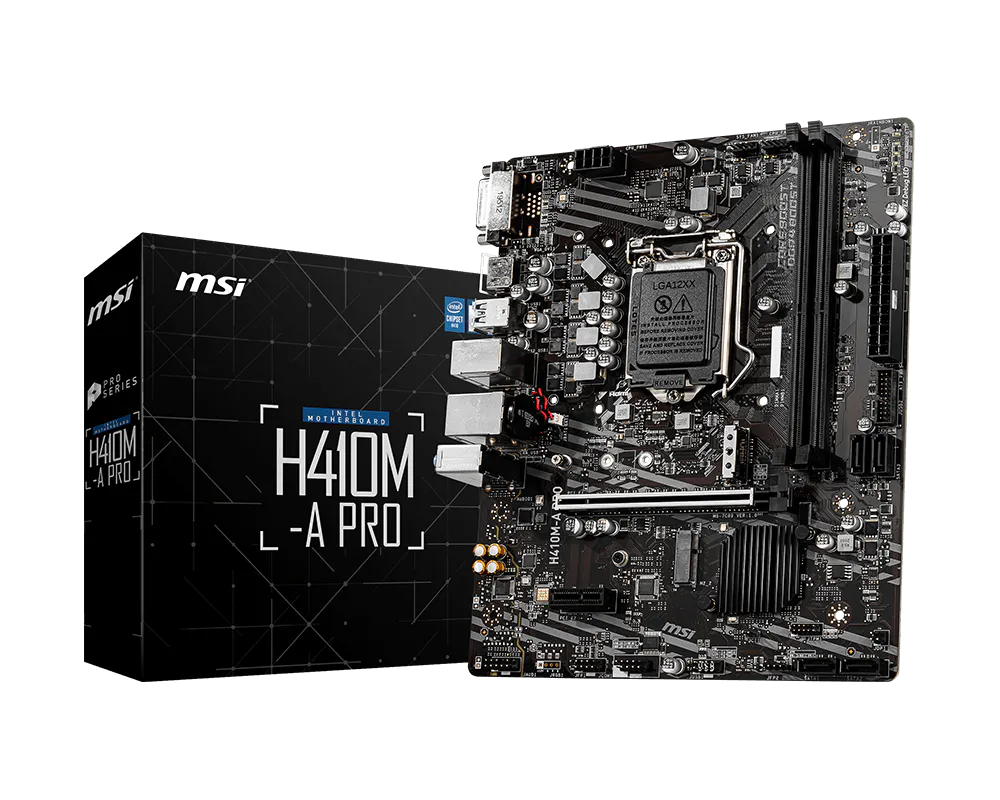 MSI H410M-A PRO – Intel H410 mATX Motherboard, LGA 1200, DDR4