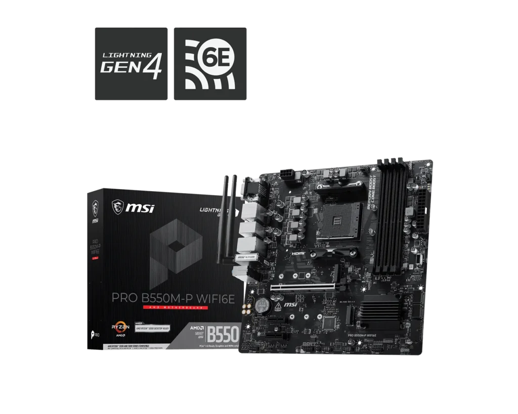 MSI PRO B550M-P WIFI6E M-ATX DDR4 Motherboard