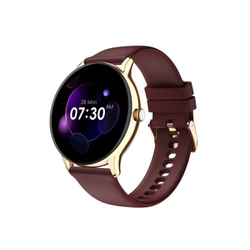 Noise Twist Go Smartwatch – Smart Features Fitness Tracking & Stylish Design Gold Wine