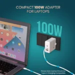 Portronics Adapto 100W GaN Fast Charger 2 Type-C + 1 USB Port | Includes 100W Type-C Cable Portronics Adapto 100W GaN Fast Charger 2 Type-C + 1 USB Port | Includes 100W Type-C Cable