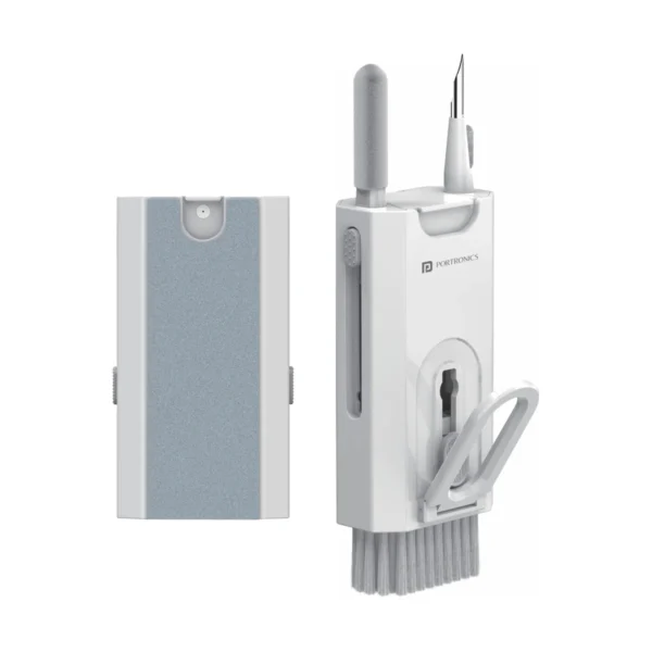 Portronics Clean M Multifunctional Cleaning Kit Refillable Lotion Portable & Pocket-Friendly White