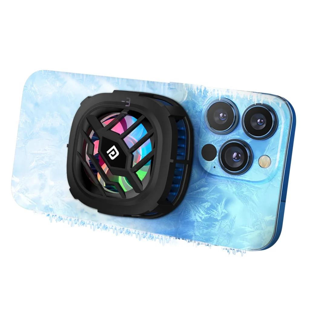 Portronics Cool XG Mobile Cooler | Radiator Cooling | RGB LED Lights | Type-C Input