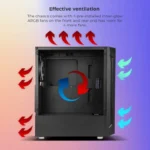 ZEBRONICS Apex Pro Premium Gaming Cabinet Black
