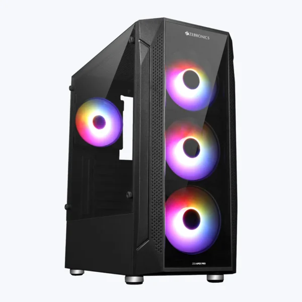 ZEBRONICS Apex Pro Premium Gaming Cabinet Black