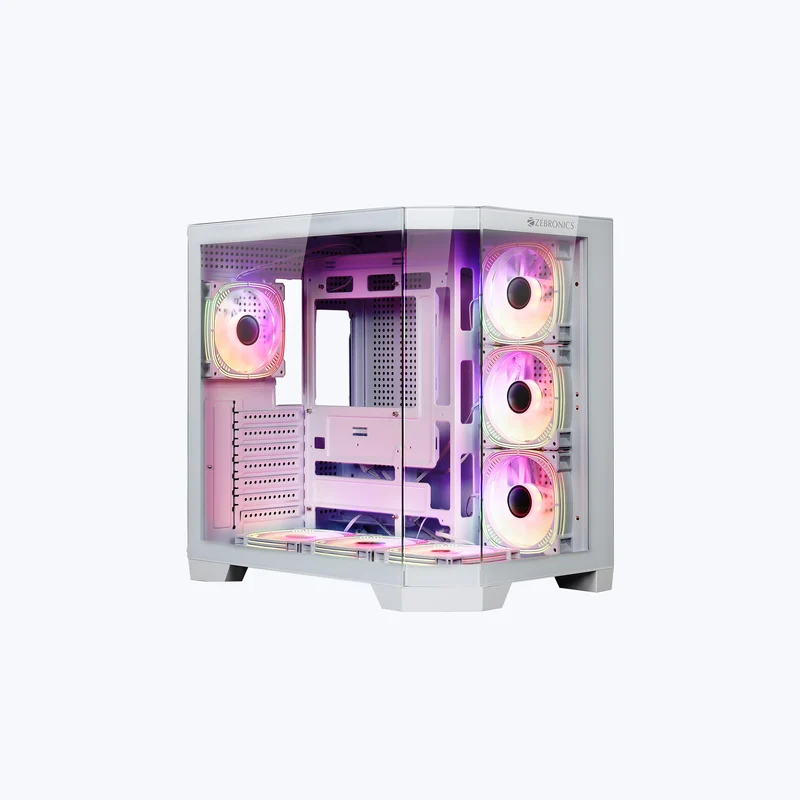 ZEBRONICS Mercury 30 Premium Gaming Cabinet White