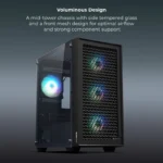 ZEBRONICS Zeb-Aegis mATX Gaming Cabinet Black ZEBRONICS Zeb-Aegis mATX Gaming Cabinet Black
