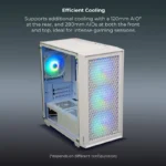 ZEBRONICS Zeb-Aegis mATX Gaming Cabinet White ZEBRONICS Zeb-Aegis mATX Gaming Cabinet White