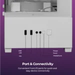 Zebronics Zeb-Argon 2 Gaming Cabinet – High-Performance PC Case White