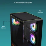 ZEBRONICS Zeb-Cryo Gaming Cabinet Black