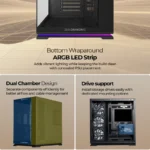 ZEBRONICS Zeb-Drakon 10 Premium Gaming Cabinet Black