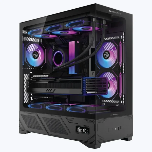 ZEBRONICS Zeb-Invicta 10 Performance Gaming Cabinet Black