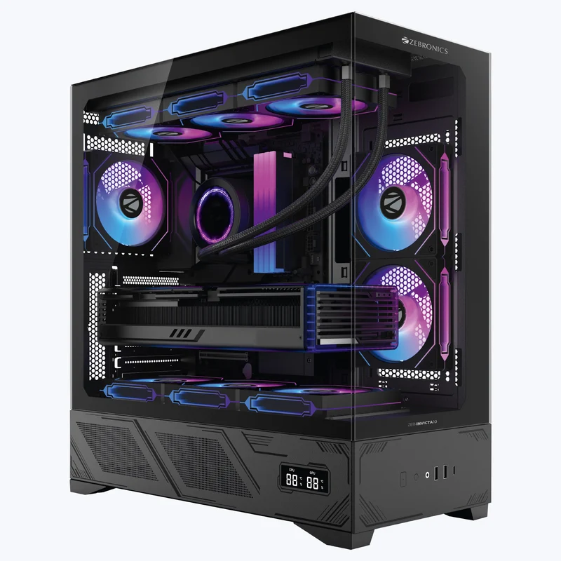 ZEBRONICS Zeb-Invicta 10 Performance Gaming Cabinet Black