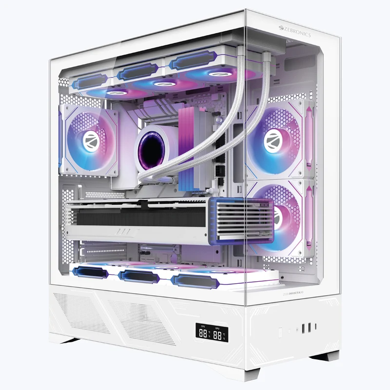 ZEBRONICS Zeb-Invicta 10 Performance Gaming Cabinet White
