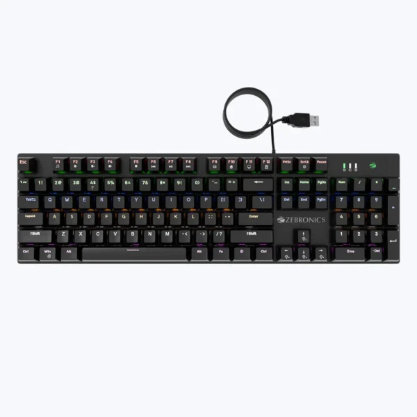 ZEBRONICS Zeb Max Ninja 100 – Premium USB Gaming Keyboard Black