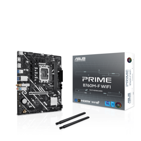 ASUS PRIME B760M-F WIFI Motherboard | Intel B760 LGA 1700 Micro-ATX DDR5