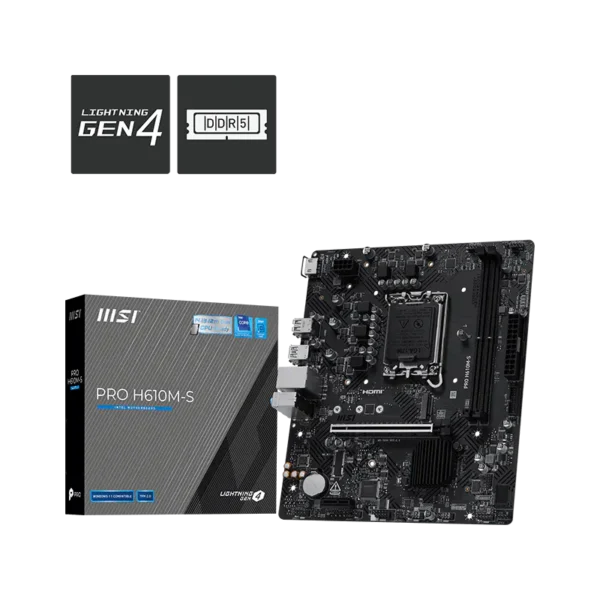 MSI 610M-S DDR5 Motherboard – High-Performance Gaming & Desktop Motherboard MSI 610M-S DDR5 Motherboard – High-Performance Gaming & Desktop Motherboard