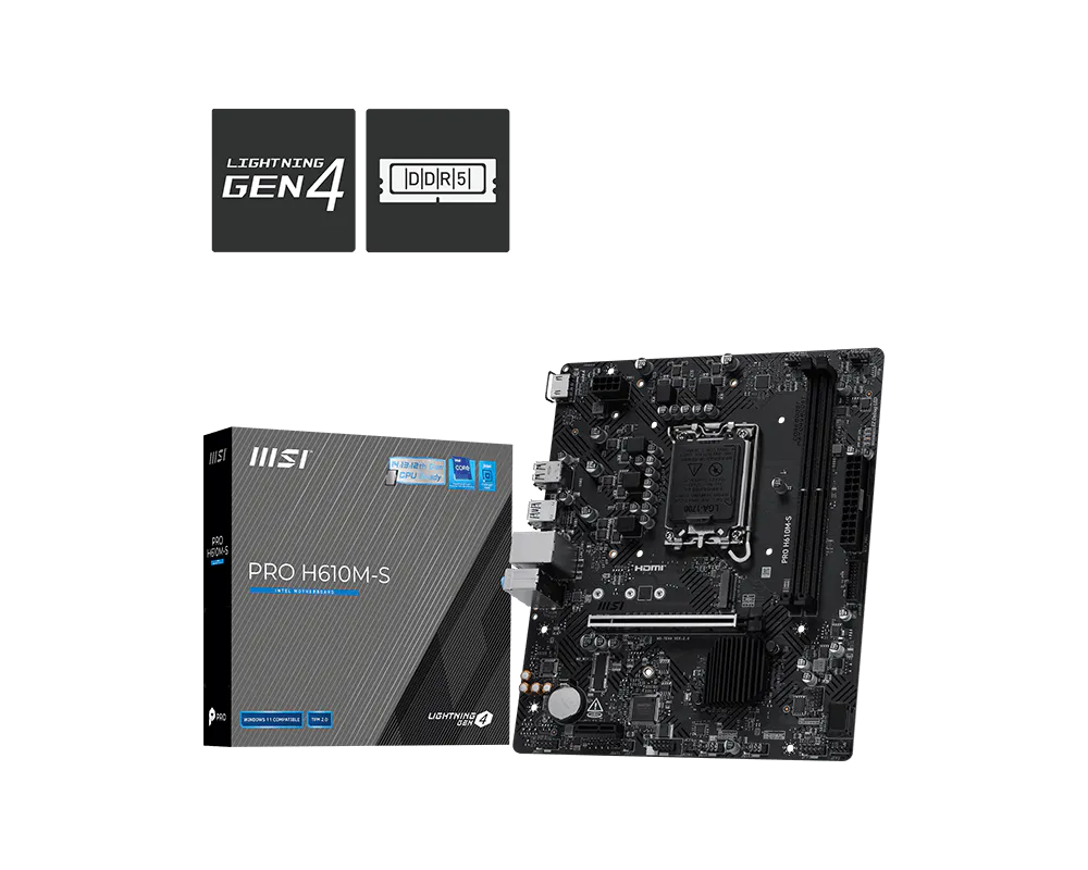 MSI 610M-S DDR5 Motherboard – High-Performance Gaming & Desktop Motherboard