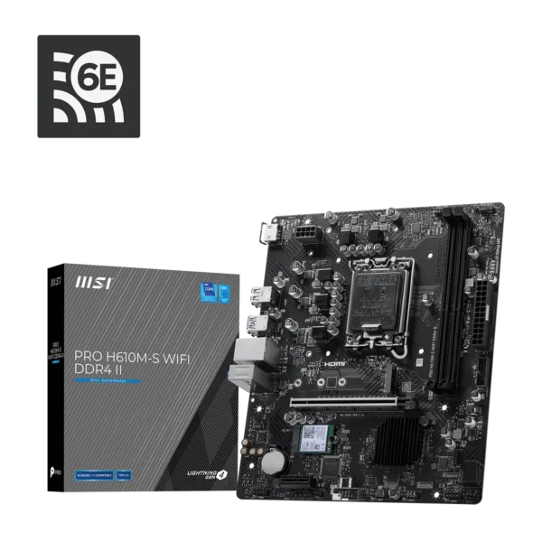 MSI PRO H610M-S WIFI DDR4 II Intel LGA1700 Micro-ATX Motherboard