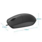 RAPOO N100 Wired USB Mouse – Reliable & Comfortable Optical Mouse Black