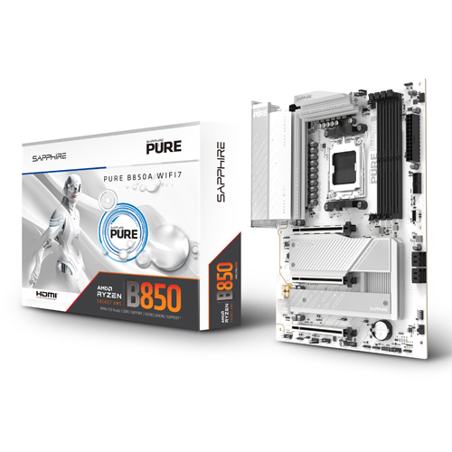 Sapphire PURE B850A WiFi 7 AMD Motherboard High-Performance AM5 Motherboard