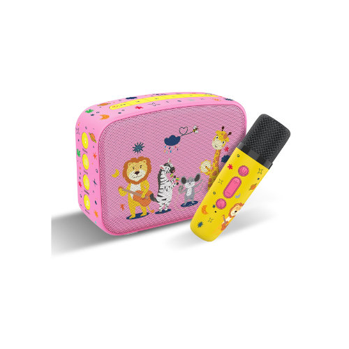 Saregama Carvaan Kids with Mic Portable Music Player & Karaoke for Children Baby Pink
