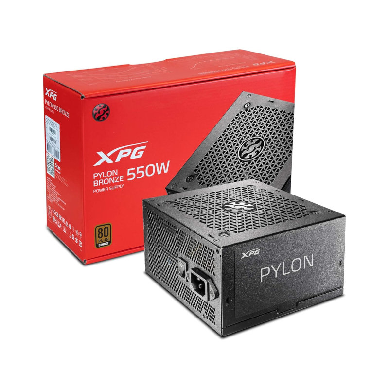 ADATA XPG PYLON 550W 80 PLUS Bronze Certified Power Supply Black