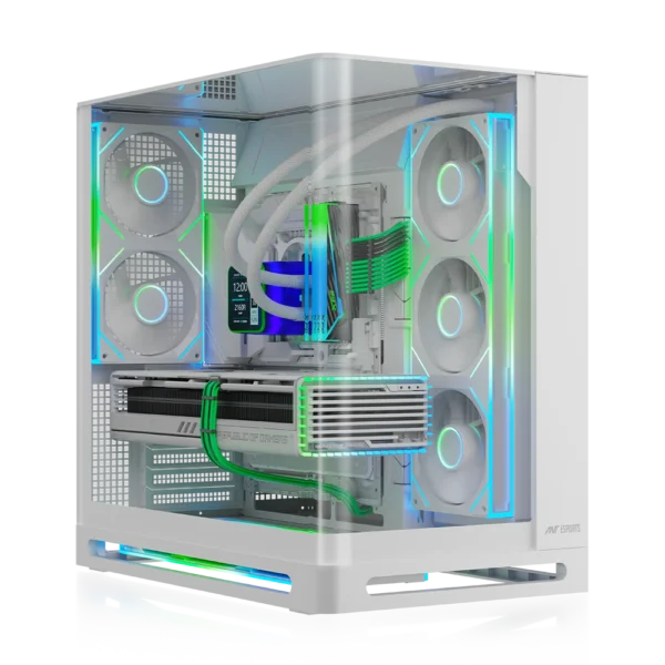 Ant Esports Crystal ARC PRO Gaming Cabinet – White Ant Esports Crystal ARC PRO Gaming Cabinet – White