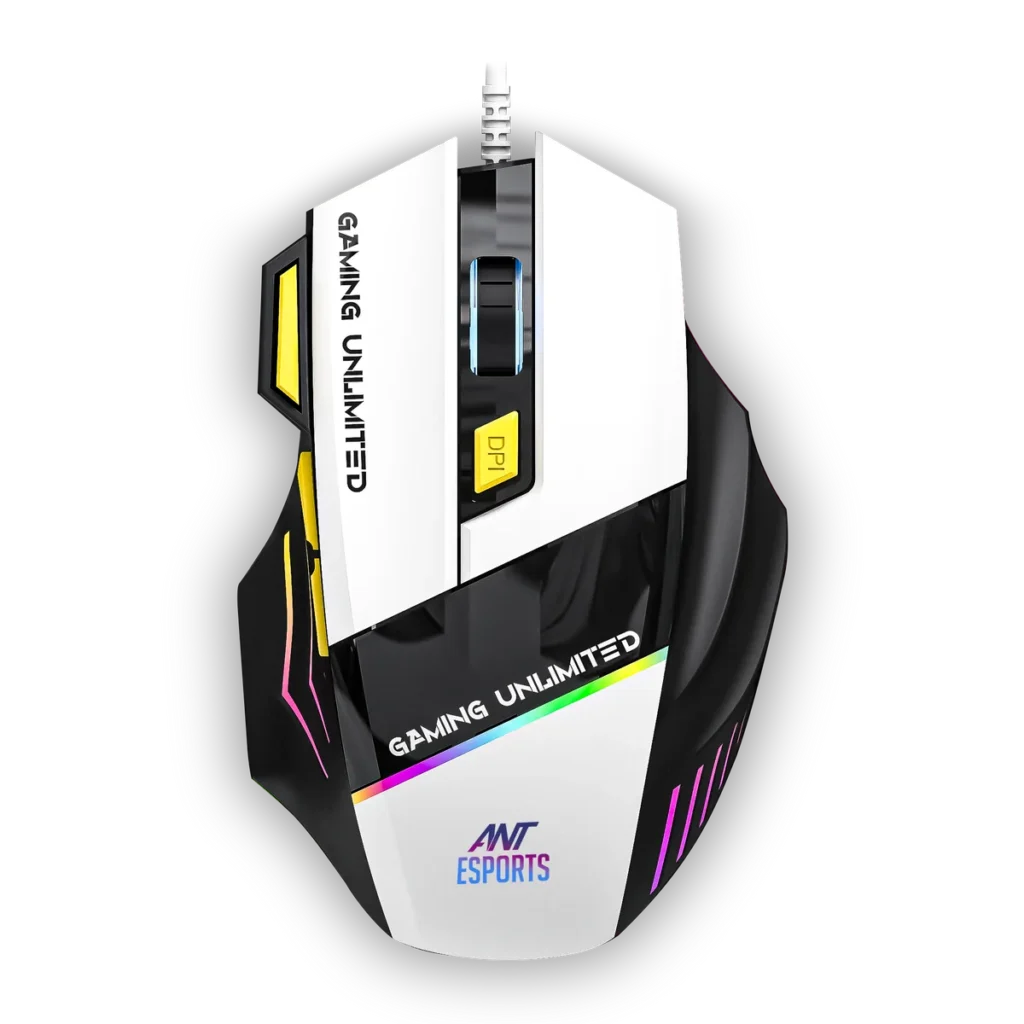 Ant Esports Strike10 Wired Optical Gaming Mouse – 3600 DPI | White