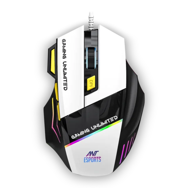 Ant Esports Strike10 Wired Optical Gaming Mouse – 3600 DPI | White