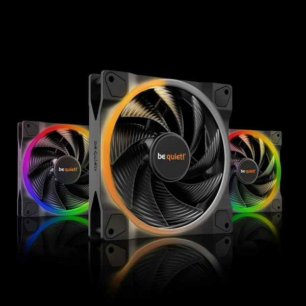 be quiet! Light Wings 140mm PWM High-Speed ARGB Case Fans – 3-Pack Black