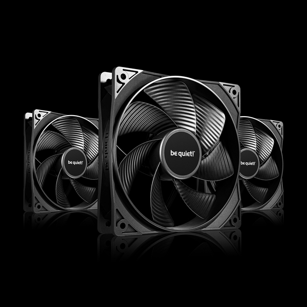be quiet! Pure Wings 3 120mm PWM Reverse Black Fans – 3-Pack