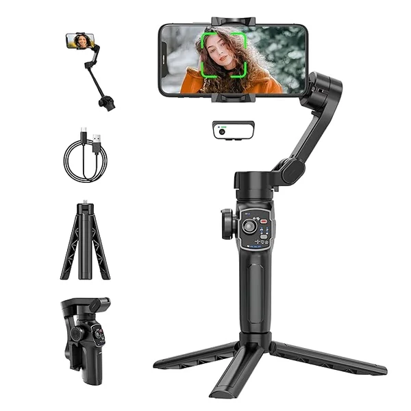 Digitek DSG-009F AI 3-Axis Smartphone Gimbal with Wide-Angle Stabilization