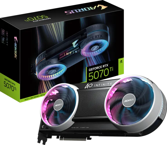 Gigabyte AORUS GeForce RTX 5070 Ti INFINITY 16GB GDDR7 Gaming Graphics Card