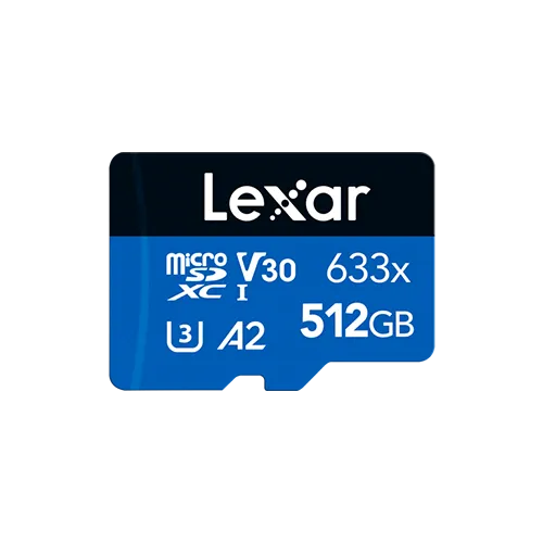 Lexar High-Performance 633x BLUE Series 512GB microSDXC UHS-I Memory Card