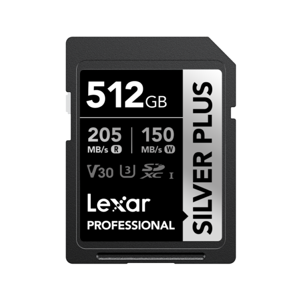 Lexar Professional SILVER PLUS 512GB SDXC UHS-I Memory Card | LSDSIPL512G-BNNNG