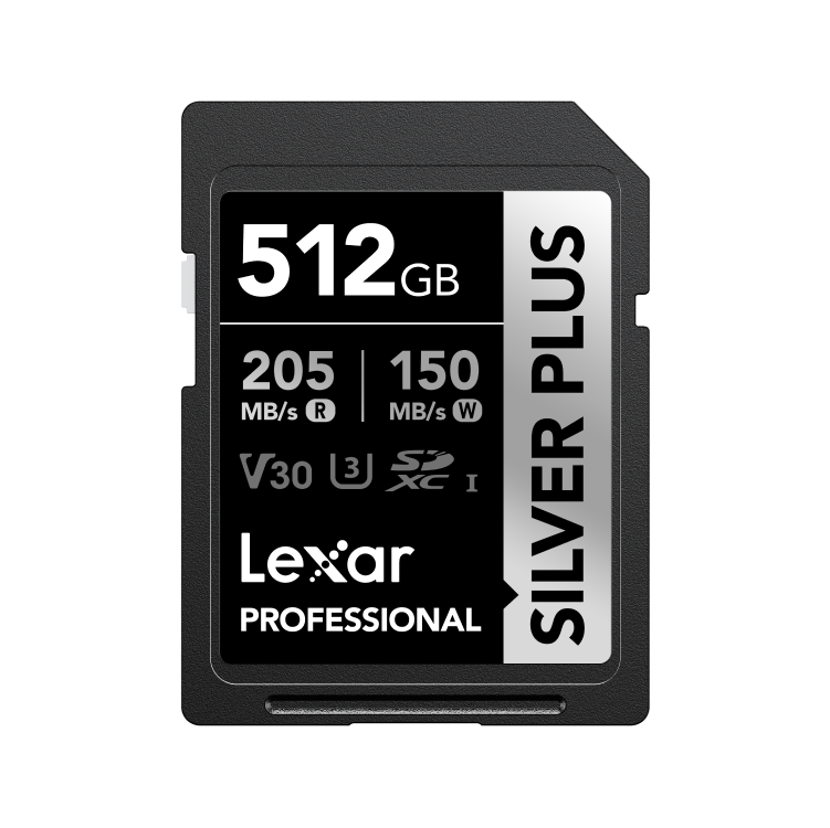 Lexar Professional SILVER PLUS 512GB SDXC UHS-I Memory Card | LSDSIPL512G-BNNNG