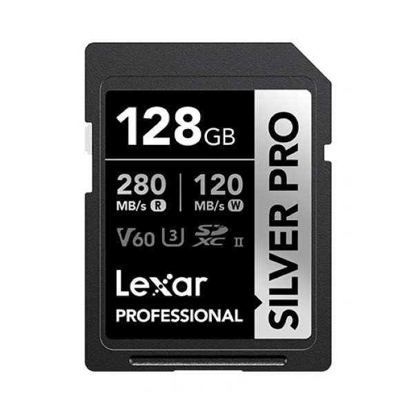 Lexar Professional SILVER PRO 128GB SDXC UHS-II Memory Card | LSDSIPR128G-BNNNG