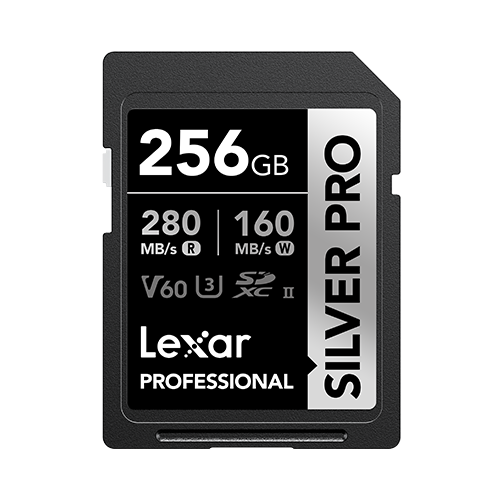 Lexar Professional SILVER PRO 256GB SDXC UHS-II Memory Card | LSDSIPR256G-BNNNG